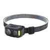 Linterna frontal Quanxin para exteriores transfronteriza, larga duración de la batería, sensor inteligente, iluminación portátil montada en la cabeza para correr, senderismo y pesca