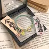 Pulseira de Corda Tecida à Mão com Pingente de Donut Imitação de Jade Hetian Marca Fu Ano do Buming Pulseira de Casal para Mulheres