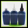 Botella exprimible azul plana redonda de 60 ml para aceite con gotero, boca puntiaguda, botella para recubrimiento, instrumento para reponer agua, botella con tapa puntiaguda, pasta de color, botella vacía de 60 ml