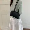 Bolso de Hombro Único de Moda con Textura de Lichi Estilo Coreano Color Sólido Bolso de Mano Simple de Nicho Bolso Almohada Elegante Versátil Bolso para Debajo del Brazo Ins