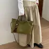 Cesta de Verduras Tejida Mate Retro de Nicho Bolsa Grande para Mujer 2026 Nueva Bolsa de Hombro Individual de Gama Alta Bolsa Tote Casual