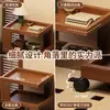 Mesa de cabeceira retrô em madeira maciça estilo vintage, mesa lateral para sofá de sala de estar estilo americano, prateleira de armazenamento, organizador móvel para quarto