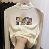 Roupa térmica infantil com forro de fleece, estilo outono e inverno, camiseta casual da moda de manga comprida com gola alta, perfeita para usar em camadas