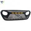 Adequado para grade dianteira com luzes do Jeep Wrangler JL 2018+, grade central do para-choque dianteiro