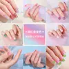 Zhengxiang Rede Vermelha Filme de Esmalte Colorido Gradiente Adesivos de Unha 3D Imitação de Diamante Florescendo Adesivos de Unha Livro Vermelho Pequeno Adesivos de Unha Quentes
