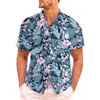 Camisa havaiana Transfronteiriça Impressão 3D Casual Versátil Manga Curta Tendência Marca Venda Quente Transfronteiriça