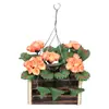 1:12 Casa de Bonecas Casa de Bonecas Comida em Miniatura Brinquedo Cena Enfeites Mini Flor Artificial Cesta Suspensa Hortênsia em Vaso