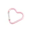 Mosquetón multifuncional para exteriores en forma de corazón para sujetar a la mochila, clip para botella de agua, accesorio de aleación de aluminio, hecho a mano