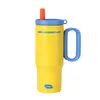 Taza de Hielo Crepuscular de Aspecto Premium Taza Aislada de Acero Inoxidable 316 Taza de Oficina con Popote Taza Portátil para Coche Asa para Coche