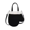 Bolso Cruzado Nuevo Otoño e Invierno 2025, Piel de Ante, Personalidad de Nicho, Bolso de Mano con Forma de Guante, Bolso Cruzado de Hombro de Felpa