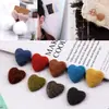 Bolsa Tejida de Algodón con Corazón de Melocotón Botón de Tela Material para Broche de Tocados Hecho a Mano Pendientes Caseros Accesorios para Aretes de Lóbulo