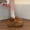 Birkenstocks Completamente Envueltos en Cuero Genuino para Mujer 2026 Estilo Nuevo de Otoño Muy Bonitos Suela Gruesa Aumento Oculto de Altura Slip-on Mocasines Más Vendidos