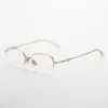 Gafas de Montura Pura de Titanio M6719S para Hombres y Mujeres, Montura Retro, Montura de Titanio, Gafas de Media Montura, Gafas Ligeras