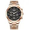 LIGE/Lige Reloj de Cuarzo para Hombre, Moda Personalizada, Tendencia Casual, Resistente al Agua, Fase Lunar, Reloj Deportivo de Negocios, Plata Azul