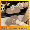 Zapatos de Plataforma con Velcro para Mujeres Menudas, Suela Gruesa, Encaje Delicado y Dulce, Zapatos Estilo Birkenstock que Aumentan la Altura, Nuevo Modelo Primavera 2026 para Mujer