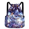 Mochila de viaje para niños, monedero, bolsa de viaje para primavera y verano, bolsa de almacenamiento portátil con cordón y bolsillo.