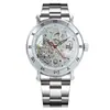 Forsining Reloj Mecánico Automático Impermeable Hueco Tallado Moda Casual para Hombre Estilo Europeo y Americano Venta al por Mayor