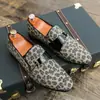 Zapatos Mocasín Diamante Primavera 2025 Estilo Retro Británico Zapatos de Cuero Casual de Negocios Zapatos Bajos de Cuero para Hombre Zapatos de Cristal para Hombre