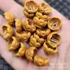 Cuenco de Monedas de Cobre con Núcleo de Oliva Forma de Bolas Sueltas Madera Amarilla Dorada Pulsera de Bolas de Arroz Accesorios de Joyería Cuentas Hechas a Mano