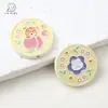 25mm Liga Redonda Dupla Face Flor Gota de Óleo Furo Reto Contas Acessórios DIY Contas para Corrente de Celular Acessórios de Joias DIY