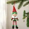 Nuevas decoraciones navideñas transfronterizas, colgante de muñeca elfa de dibujos animados, adornos de muñeca de dibujos animados, adorno para árbol de Navidad.