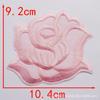 Adesivo de Aplique Flor Rosa de Tamanho Grande, Médio e Pequeno para Toalha de Mesa de Hotel e Lençol de Cama Reparo de Manchas Decalque para Passar a Ferro Adesivo para Tecido com Furo de Cigarro