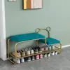 Banqueta para cambiar zapatos de entrada estilo nórdico con zapatero integrado, moderna y sencilla con cojín suave para la entrada del hogar, banqueta para cambiar zapatos de niños