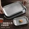 Prato vintage bandeja de café manual retangular aço inoxidável grau alimentício prato de chá prato de sobremesa alta qualidade