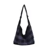 Bolso de axila de moda para mujer 2026 Verano Nuevo Gran capacidad Bloque de color Cuadros Bolso de mano Elegante Bolso de hombro para el trabajo
