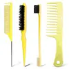 Peine de dientes grandes para el hogar transfronterizo al por mayor peine para rizar el cabello peine de aguja de acero peine de cola de rata cepillo para el borde de las cejas peine de plástico para el cabello