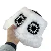 Sombrero de pescador de pelo de conejo sombrero relleno otoño e invierno para niños frío de nieve cálido sombrero de león despierto sombrero de cubo cara pequeña linda femenina