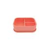 Lonchera Redonda de Doble Capa, Lonchera para Niños, Lonchera Portátil, Recipiente Cuadrado para Snacks de Tres Compartimentos, Silicona de Grado Alimenticio