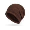 Venta Caliente Transfronteriza Otoño e Invierno Gorro de Punto Cálido con Montones Patrón de Cáñamo Elástico Borde Rizado Lana Gorro para el Frío para Hombres y Mujeres