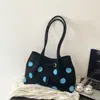 Comercio Exterior Polka Dot Literario 2026 Nuevo Gran Capacidad para Viajes Diarios Casual Bolso Tote de Hombro Único para Debajo del Brazo y de Mano para Mujer