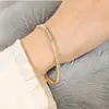 Pulsera de Acero de Titanio con Zirconia Microincrustada Cielo Estrellado de Lujo Ligero de Gama Alta 4 mm Moda Nicho Popular Hebilla Pulsera Joyería
