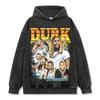 Camiseta de manga corta estampada LilDurk Reardecker Hip-hop retro americano transfronterizo, sudadera de cuello redondo de manga larga con capucha