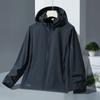 Ropa de protección solar de seda de hielo con capucha upf50 + abrigo deportivo de moda para exteriores, protección solar sensible al hielo, protección UV, gabardina para la piel