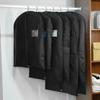 Capa Protetora para Terno, Saco Transparente para Pendurar Roupas, Saco de Embalagem Preto, Capa Protetora para Terno, Saco com Zíper em TNT, Vestuário