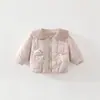 Jaqueta de Algodão Infantil Sorvete Outono Inverno Acolchoada Roupa Externa para Meninas Casaco de Algodão para Bebê Estilo Coreano Tendência Top Roupas de Inverno