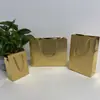 Bolsas de Papel Doradas Personalizadas, Bolsas de Regalo de Papel de Alta Gama para Joyería, Bolsas de Papel con Asa para Ropa, Papel Kraft al por Mayor