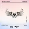 Adesivo de Tatuagem Love Succubus Ervas Semi-Permanente à Prova d'Água Duradouro Casual Asas de Anjo Simulação Tatuagem Feminina Sexy