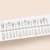 Borboleta Água Clara Strass Olho de Gato 3D Cristal Brilhante para Unhas Portátil Arte de Unhas Fofa Estilo Longo Unhas Portáteis 30 Peças