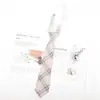 Corbata Marrón Camisa Oscura para Estudiantes Varones, Estilo Universitario, Rayas Color Café Retro Corbata de Lazo JK Decorativa Sin Corbata, Accesorio para Mujer