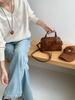 Bolso de mano vintage de ante combinable para otoño 2024, nuevo bolso bandolera informal de piel de alta gama para mujer