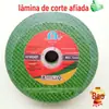 Disco de corte de metal em aço inoxidável para esmerilhadeira angular, disco de polimento, disco de desbaste verde, disco de corte de resina com malha dupla.