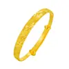 Uma Variedade de Pulseiras Tubo Plano Dourado Galvanizado a Vácuo Céu Estrelado, Harmonia Perfeita, Brilhando como Estrelas, Pulseiras Céu Estrelado Esculpidas