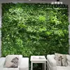 Parede de planta biónica tridimensional simulada, gramado artificial de plástico popular para exteriores, parede de plantas verdes para varanda, parede de plantas simulada