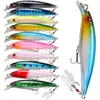 Señuelo Minnow de Hundimiento Lento 9cm/6.8g Anzuelo Triple con Pluma Señuelo Biónico 10 Colores Plástico Señuelo Duro Venta al por Mayor Transfronterizo