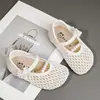 2026 Nuevas Sandalias de Princesa para Niñas Verano Niña Pequeña Suela Suave Cuero de Cristal Zapatos Lazo Moda Escenario Zapatos de Cuero