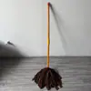 Mopa Cabeza Redonda Paño de Mopa Tiras de Lana de un Solo Lado Mopa Mango de Madera Propiedad Doméstica Mopa de Cabeza Redonda Mopa de la Vieja Escuela Venta al por Mayor